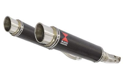 Z1000 10-19 4-2 Exhaust Silencers 350mm GP Round Carbon