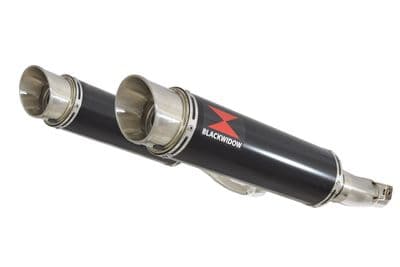 Z1000 10-19 4-2 Exhaust Silencers 360mm GP Round Black Stainless