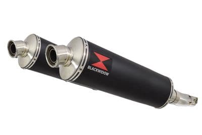 Z1000 10-19 4-2 Exhaust Silencers 400mm Oval Black Stainless