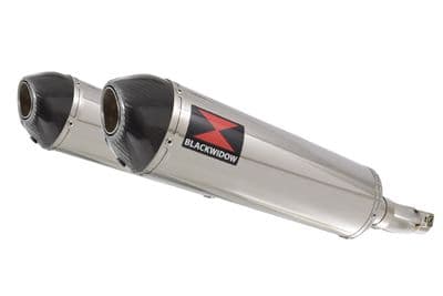 Z1000 10-19 4-2 Exhaust Silencers 400mm Oval Stainless Carbon Tip