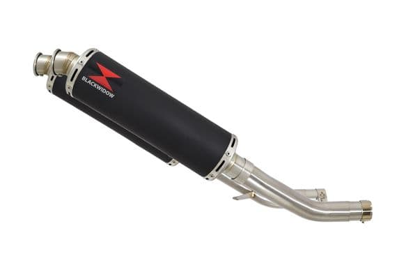 Z1000 ZR1000A 03-06 4-2 Exhaust Silencers 400mm Round Black Stainless