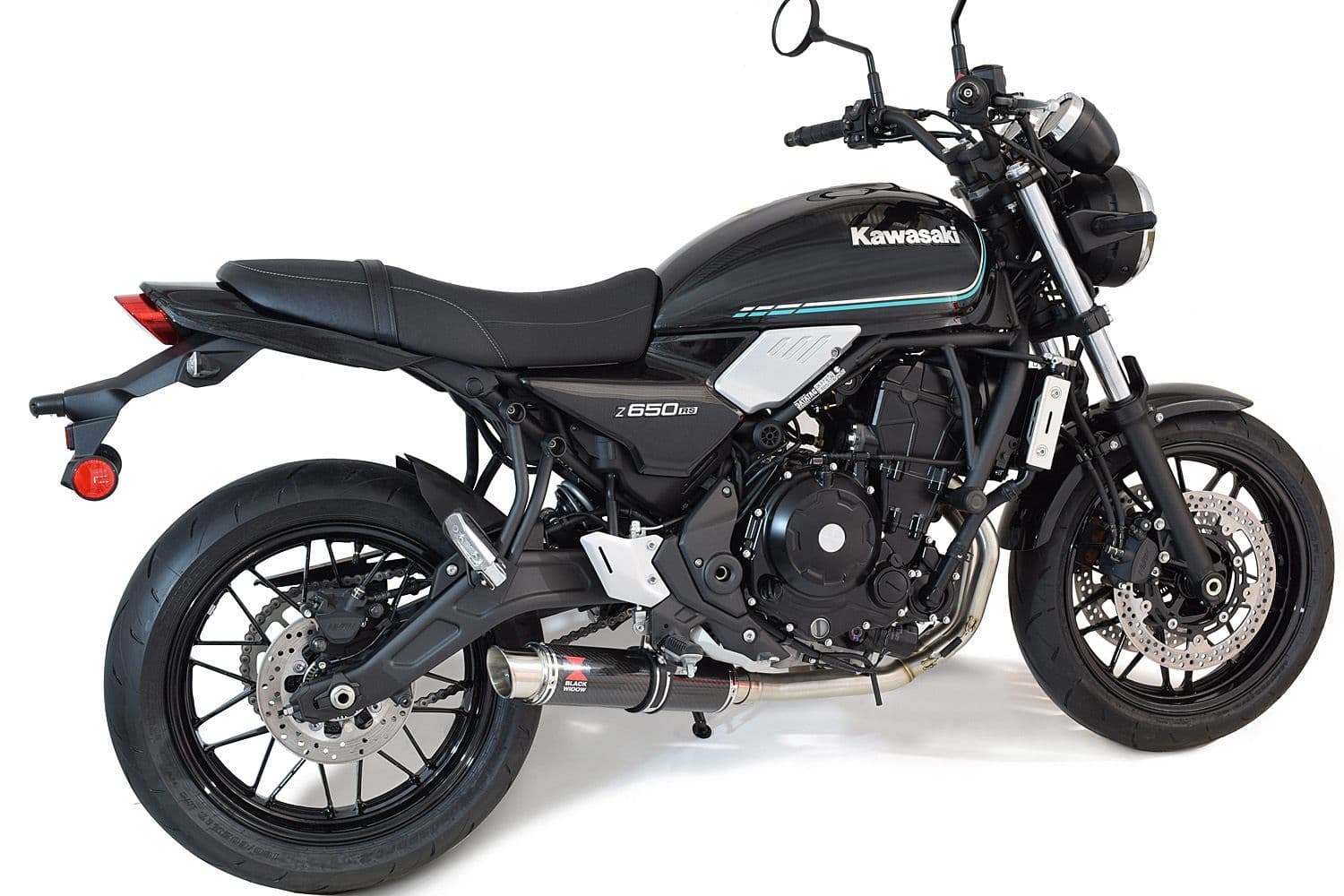 Z650 RS 2022 - 2024 De - Cat Exhaust System 350mm GP Round Carbon