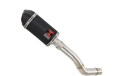 Z800 ZR800A 2013-2016 Exhaust Silencer 200mm Oval Black Stainless Carbon Tip