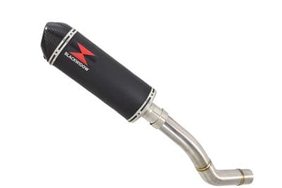 Z800 ZR800A 2013-2016 Exhaust Silencer 300mm Oval Black Stainless Carbon Tip