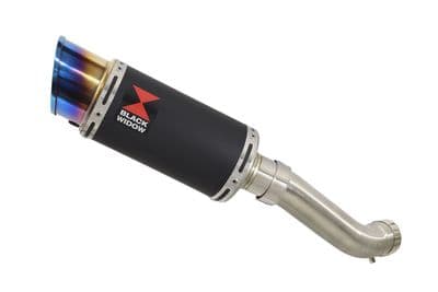Z900 2017-2019 4-1 Exhaust Silencer 200mm Round Blue Tip Black Stainless