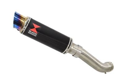 Z900 2017-2019 4-1 Exhaust Silencer 230mm GP Round Blue Tip Black Stainless