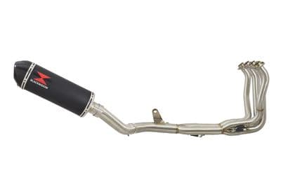 Z900 2017-2019 4-1 Race De-cat Exhaust System 300mm Oval Black Stainless Carbon Tip Silencer