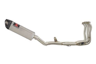 Z900 2017-2019 4-1 Race De-cat Exhaust System 350mm Tri Oval Stainless Carbon Tip Silencer