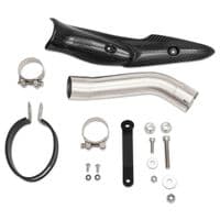 Z900 2025 - 2026 Exhaust Silencer 300mm Oval Black Stainless Steel Carbon Tip Silencer