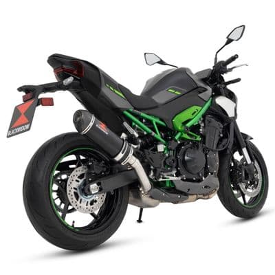 Z900 2025 - 2026 Exhaust Silencer 300mm Oval Black Stainless Steel Carbon Tip Silencer