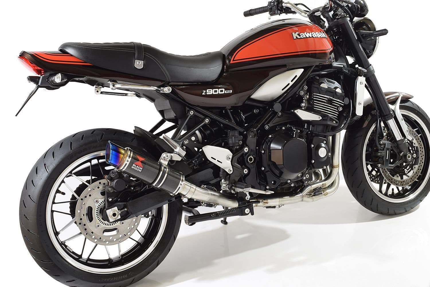Z900RS & Cafe 4-1 De-Cat Race Exhaust System 230mm GP Round Blue