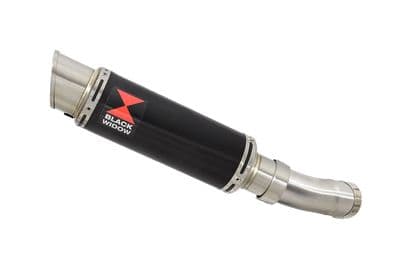 Z900RS & Cafe 4-1 Exhaust Link Pipe + 230mm GP Round Black Stainless Silencer