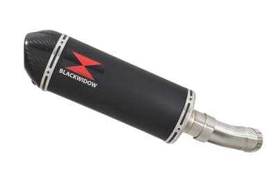 Z900RS & Cafe 4-1 Exhaust Link Pipe + 300mm Oval Black Stainless Carbon Tip Silencer