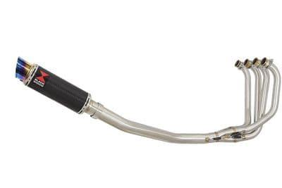 ZRX1100 ZRX 1100 Exhaust System with 230mm GP Round Blue Tip Carbon Silencer