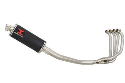 ZRX1200 ZRX 1200 Exhaust System with 300mm Oval Black Stainless Silencer