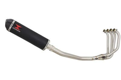 ZRX1200 ZRX 1200 Exhaust System with 400mm Oval Black Stainless Carbon Tip Silencer
