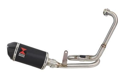 ZT 125 2020 - 2024 Exhaust System 200mm Oval Black Stainless Carbon Tip Silencer