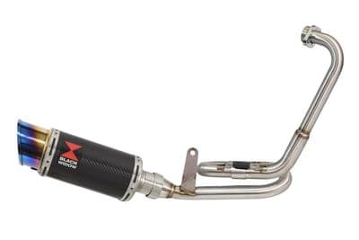 ZT 125 2020 - 2024 Exhaust System 200mm Round Carbon Blue Tip Silencer