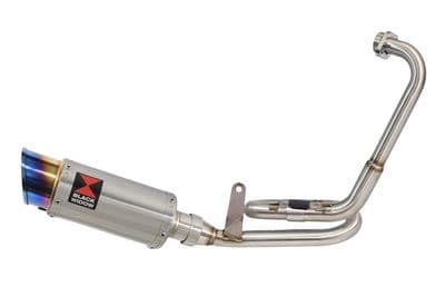 ZT 125 2020 - 2024 Exhaust System 200mm Round Stainless Blue Tip Silencer
