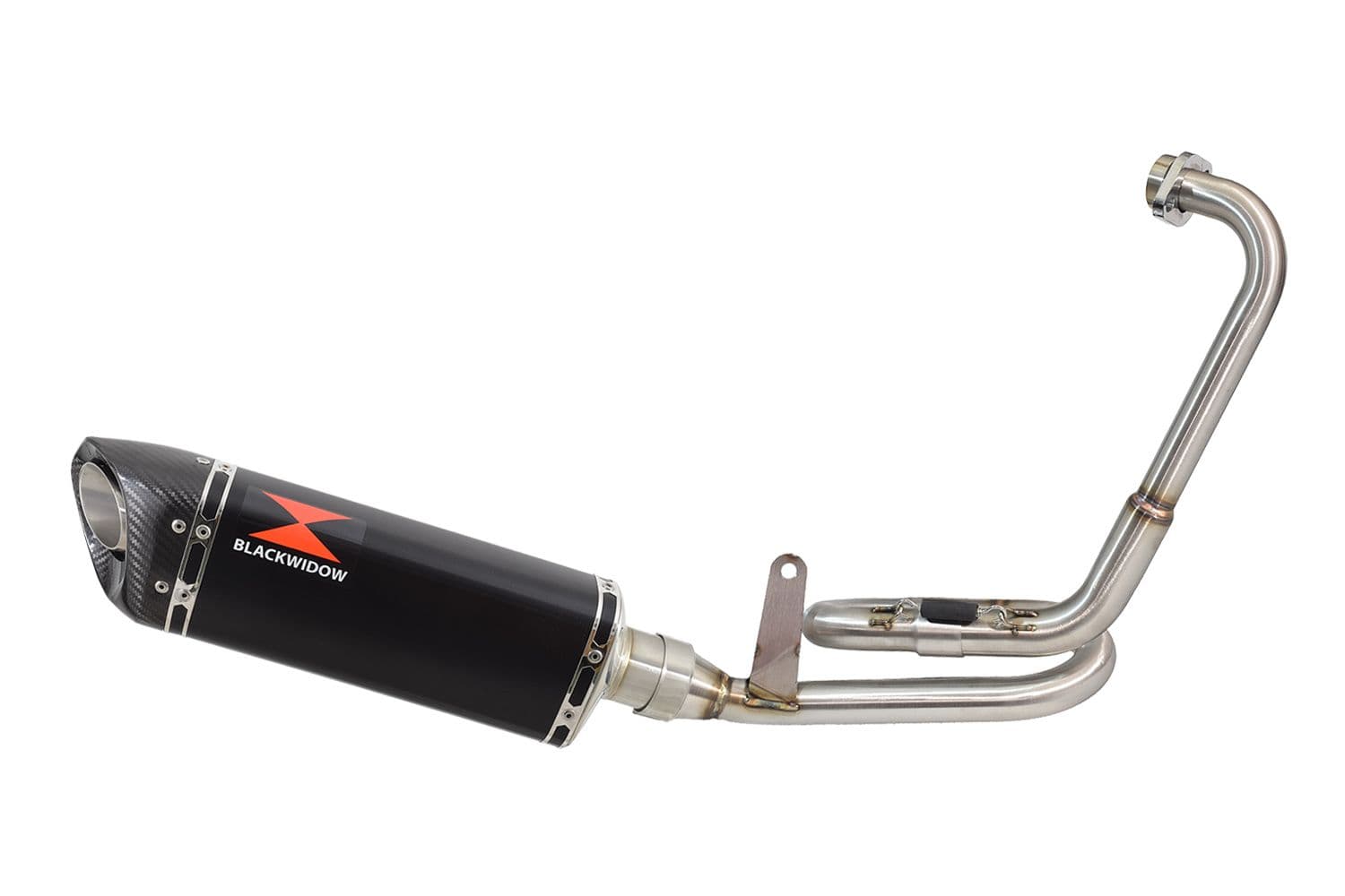 KR ZT 125 2020 - 2024 Exhaust System 300mm Tri Oval Black Stainless