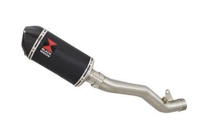 ZX10R 2011 - 2015 De Cat Pipe  Silencer 200mm Oval Black Stainless Carbon Tip