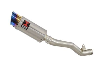 ZX10R 2011 - 2015 De Cat Pipe  Silencer 200mm Round Blue Tip Stainless