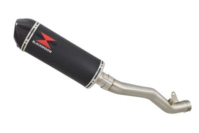 ZX10R 2011 - 2015 De Cat Pipe  Silencer 300mm Oval Black Stainless Carbon Tip