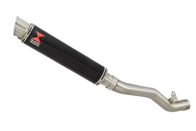 ZX10R 2011 - 2015 De Cat Pipe  Silencer 350mm GP Round Black Stainless