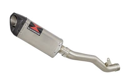 ZX10R 2011 - 2015 De Cat Pipe  Silencer 350mm Tri Oval Stainless Carbon Tip