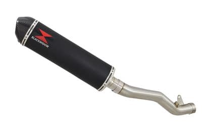 ZX10R 2011 - 2015 De Cat Pipe  Silencer 400mm Oval Black Stainless Carbon Tip