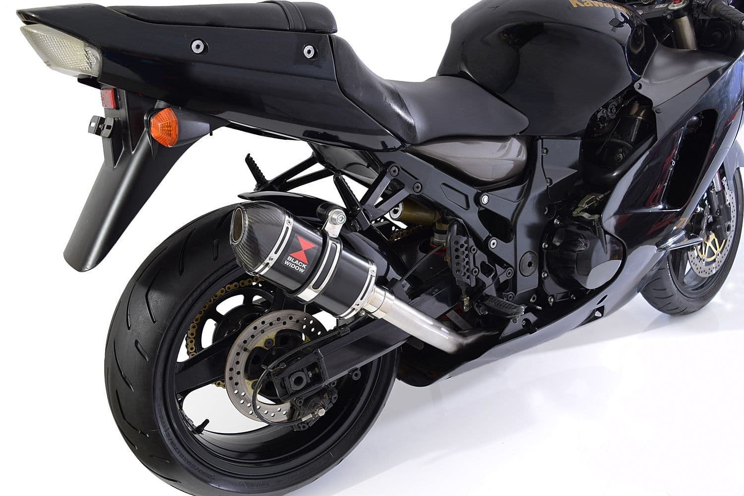 ZX12R ZX-12R Ninja 2000 - 2006 Exhaust System 200mm Oval Black