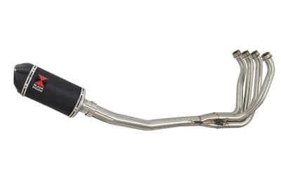 ZX12R ZX-12R Ninja 2000 - 2006 Exhaust System + 200mm Oval Black Stainless Carbon Tip Silencer