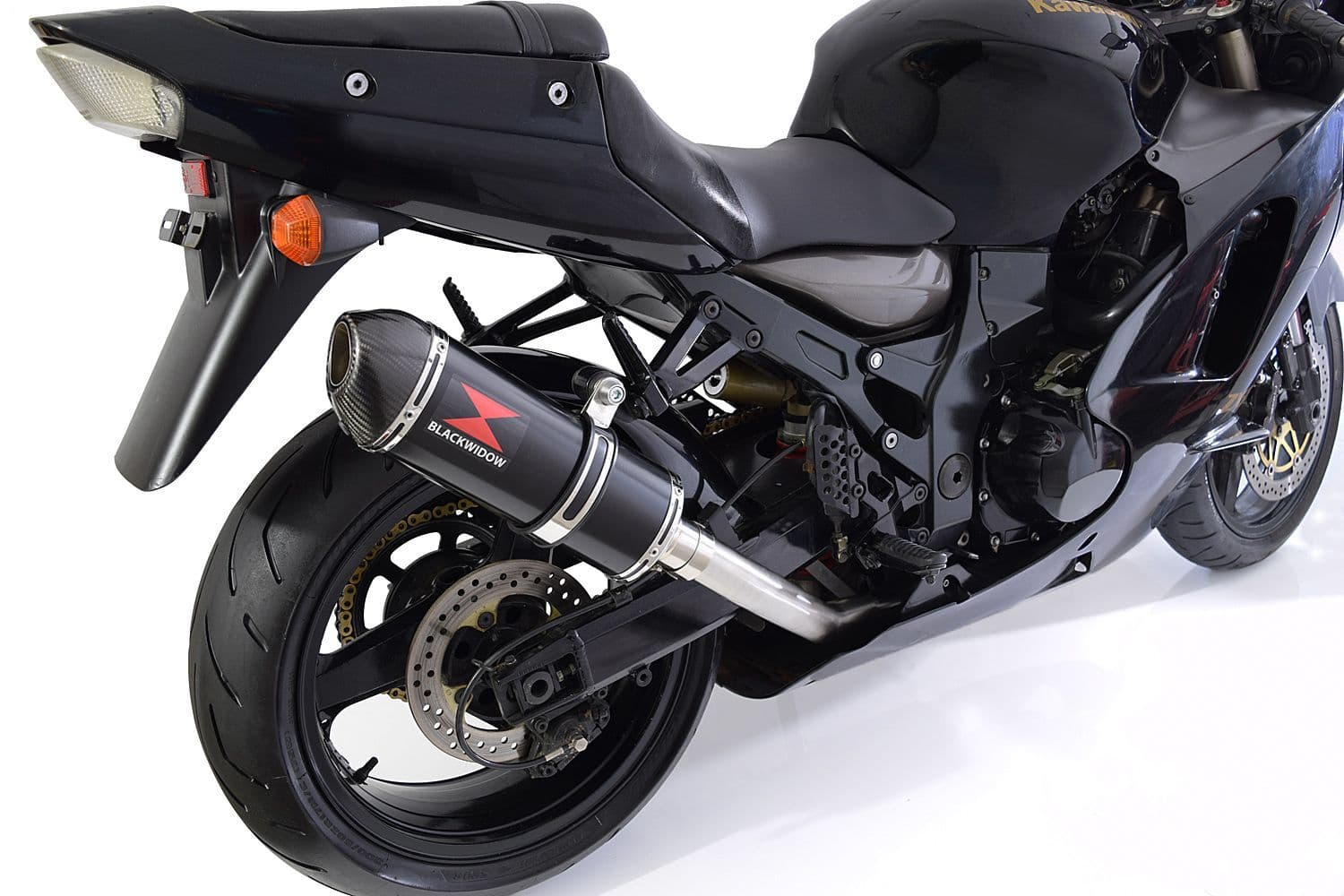 ZX12R ZX-12R Ninja 2000 - 2006 Exhaust System 300mm Oval Black