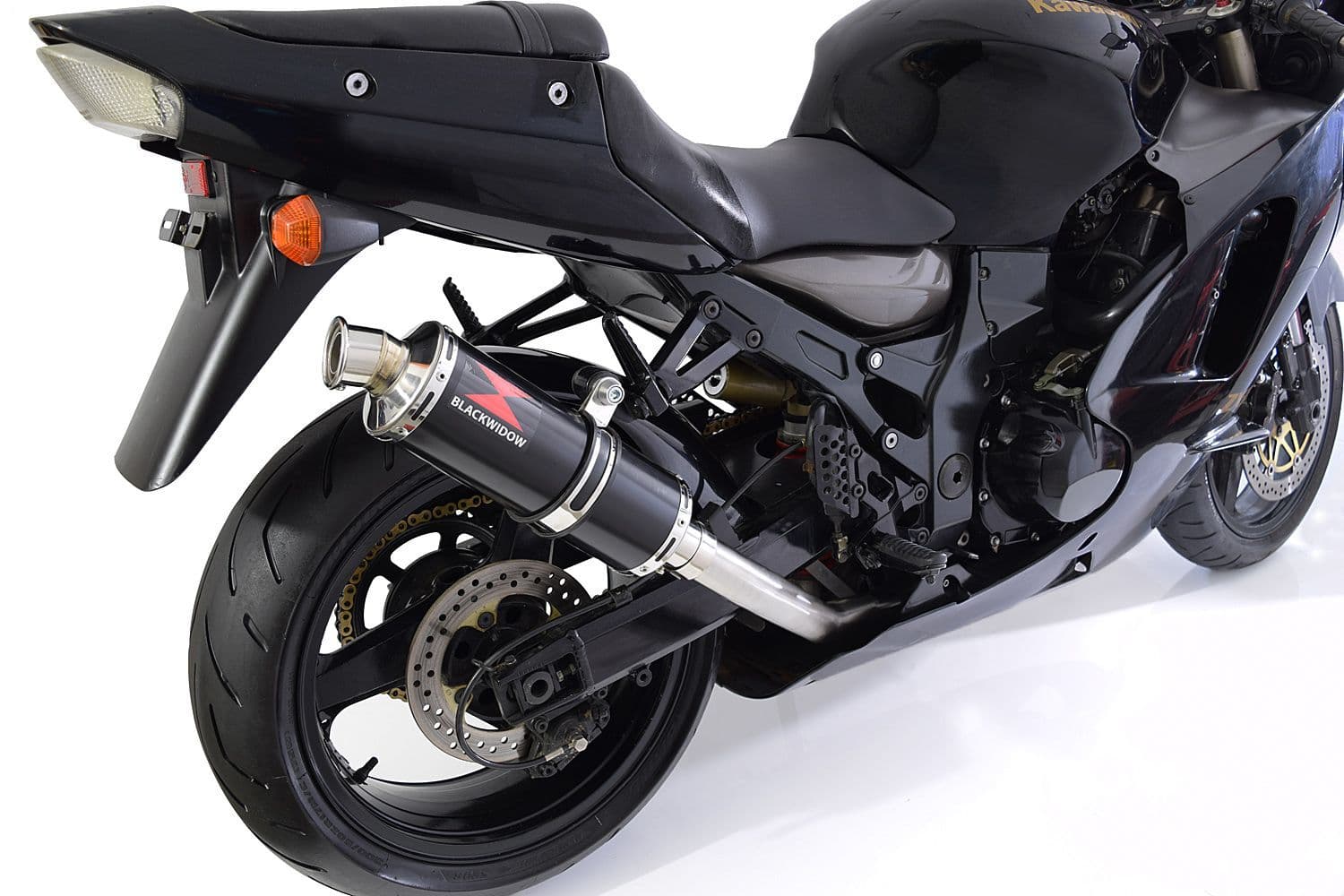 ZX12R ZX-12R Ninja 2000 - 2006 Exhaust System 300mm Round Black