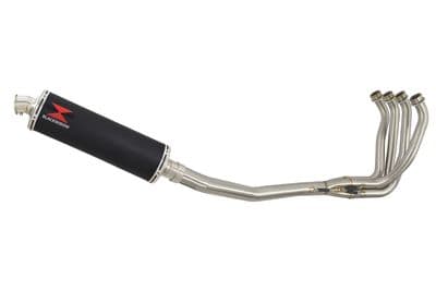 ZX12R ZX-12R Ninja 2000 - 2006 Exhaust System + 400mm Oval Black Stainless Silencer