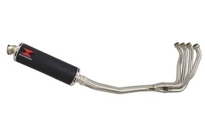 ZX12R ZX-12R Ninja 2000 - 2006 Exhaust System + 400mm Round Black Stainless Silencer
