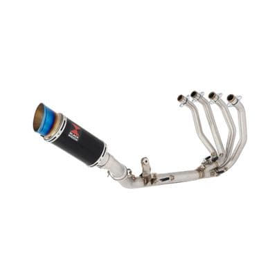 ZX4-RR ZX4-R 2023 - 2026 Exhaust Full System 200mm Round Blue Tip Black Stainless