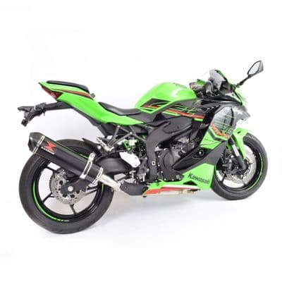 ZX4-RR ZX4-R 2023 - 2026 Exhaust Full System 400mm Oval Black Stainless Carbon Tip