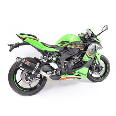 ZX4-RR ZX4-R 2023 - 2026 Exhaust Full System Tri - Oval Black Stainless Carbon Tip