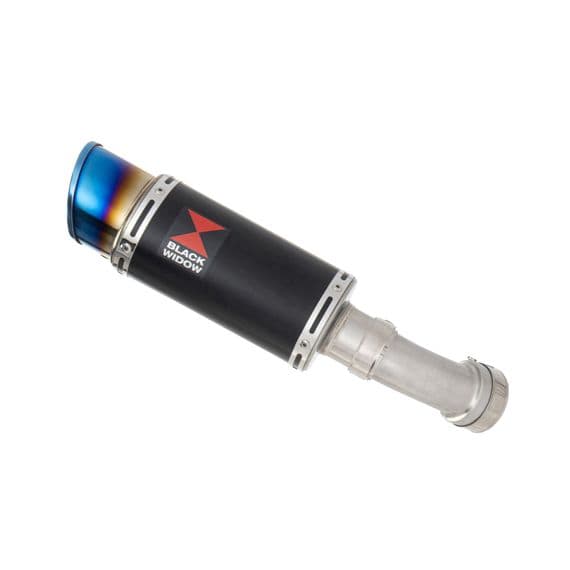 ZX4-RR ZX4-R 2023 - 2026 Exhaust Silencer 200mm Round Blue Tip Black Stainless