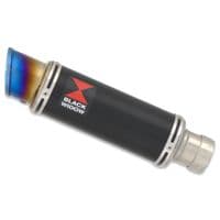 ZX4-RR ZX4-R 2023 - 2026 Exhaust Silencer 230mm GP Round Blue Tip Black Stainless