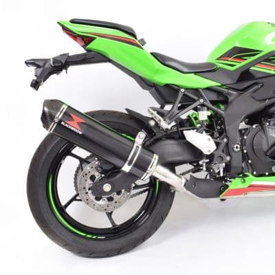 ZX4-RR ZX4-R 2023 - 2026 Exhaust Silencer 400mm Oval Black Stainless Carbon Tip