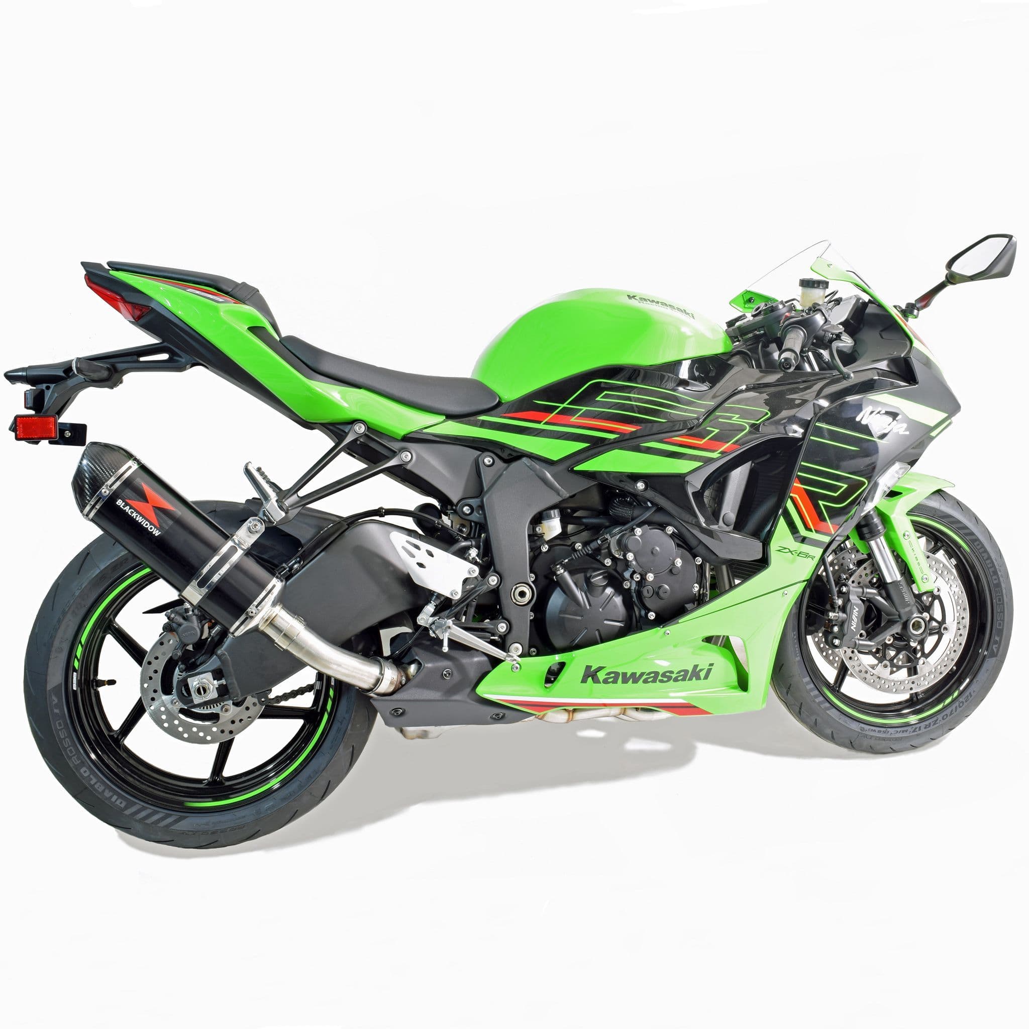 ZX636 ZX6R 2024 - 2025 Exhaust 300mm Oval Black Stainless