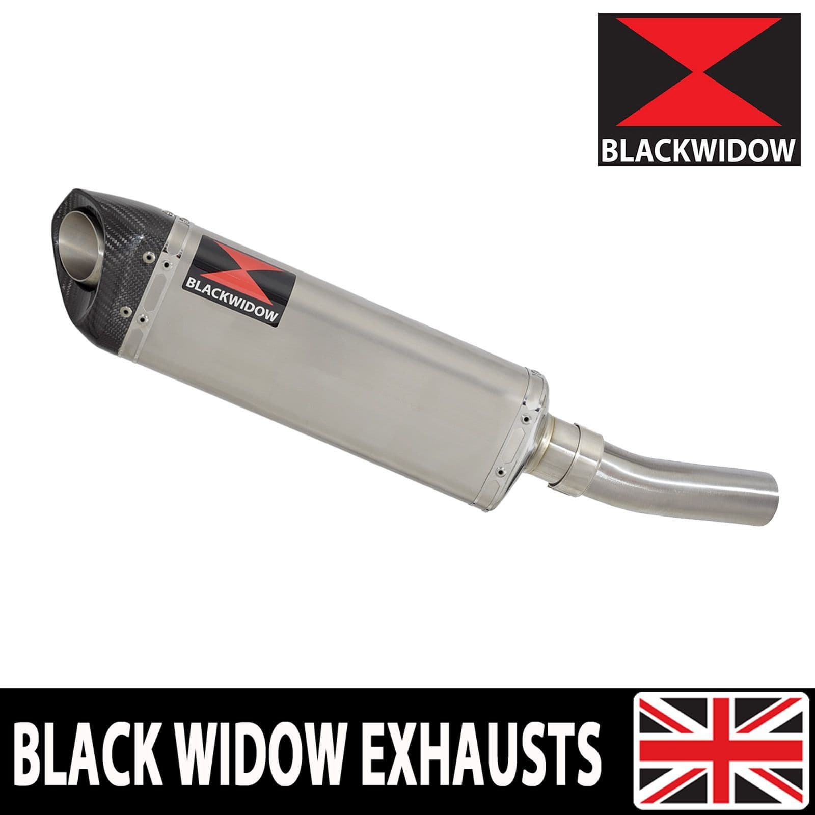 ZX636 ZX6R 2024 - 2026 Exhaust 350mm Tri Oval Stainless Carbon Tip