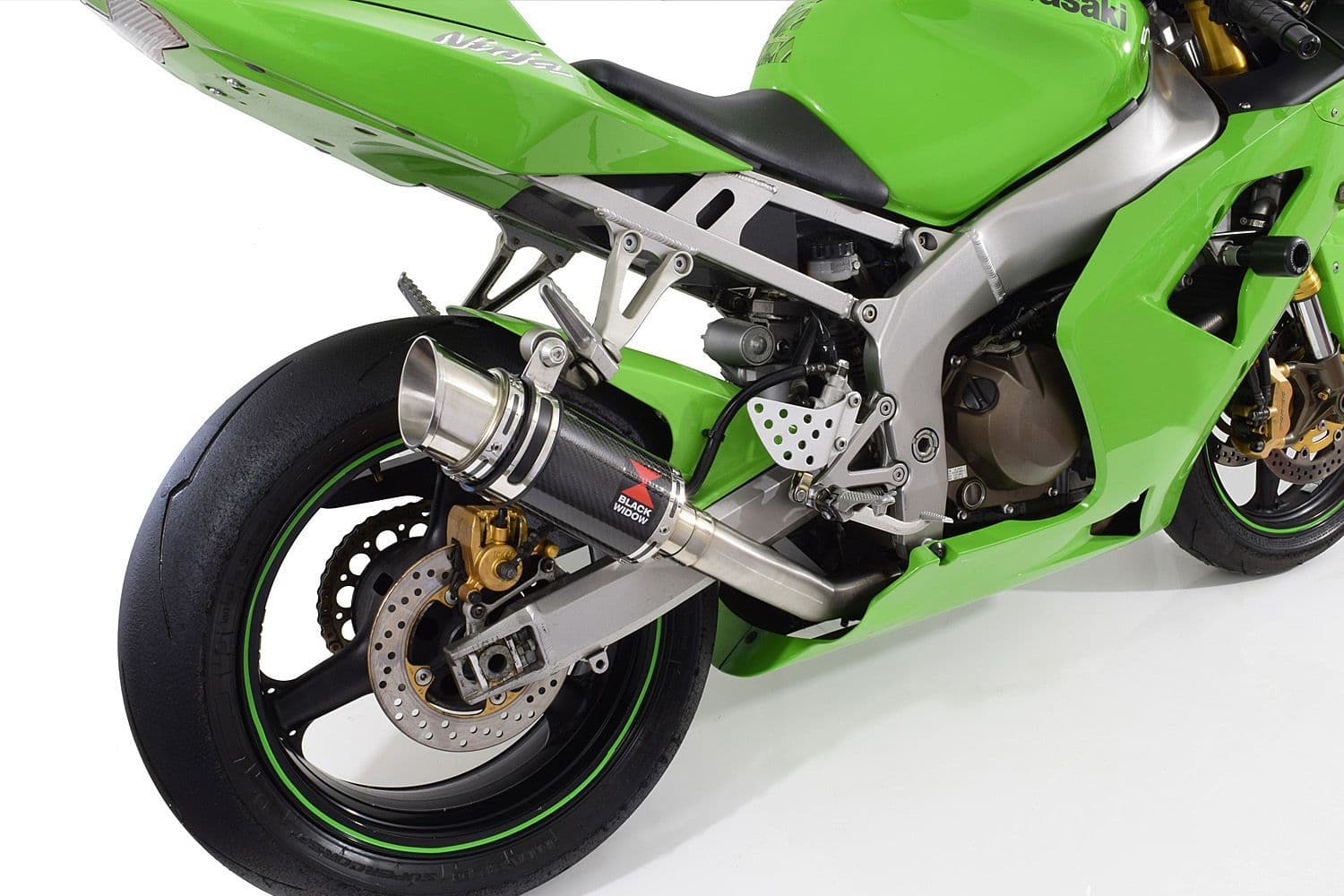 【/】 ZX6R ZX-6R 2003/2004 Exhaust Silencer 200mm Round Carbon
