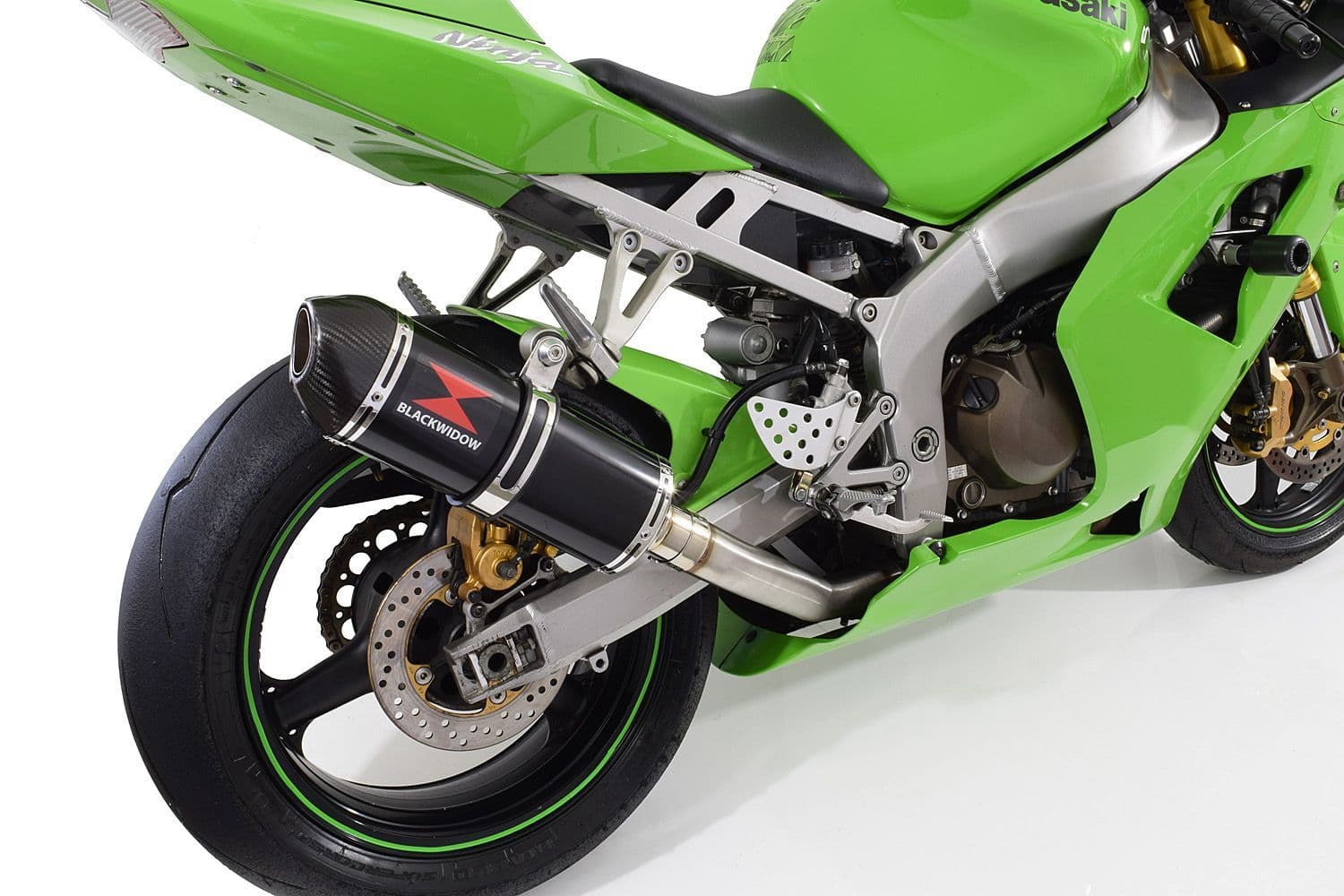 ZX6R ZX6R 2003/2004 Exhaust Silencer 300mm Oval Black Stainless Carbon Tip