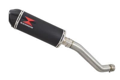 ZX6R ZX-6R 2003/2004 Exhaust Silencer 300mm Oval Black Stainless Carbon Tip