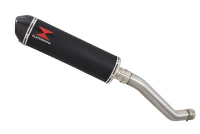 ZX6R ZX-6R 2003/2004 Exhaust Silencer 400mm Oval Black Stainless Carbon Tip