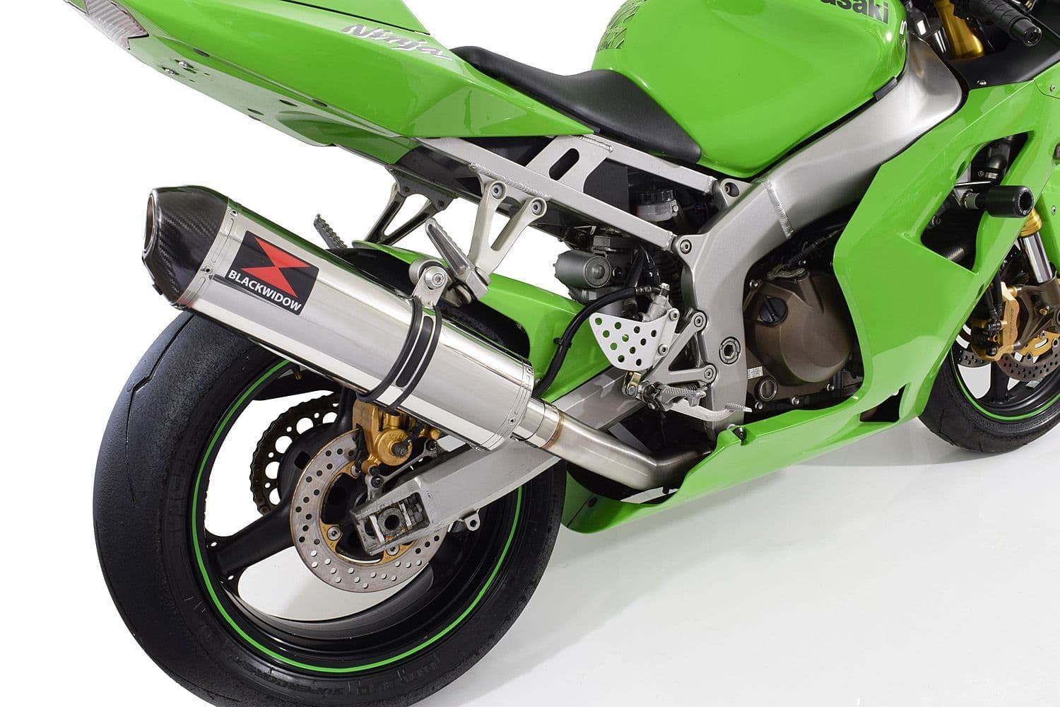 ZX6R ZX-6R 2003/2004 Exhaust Silencer 400mm Oval Stainless Carbon Tip