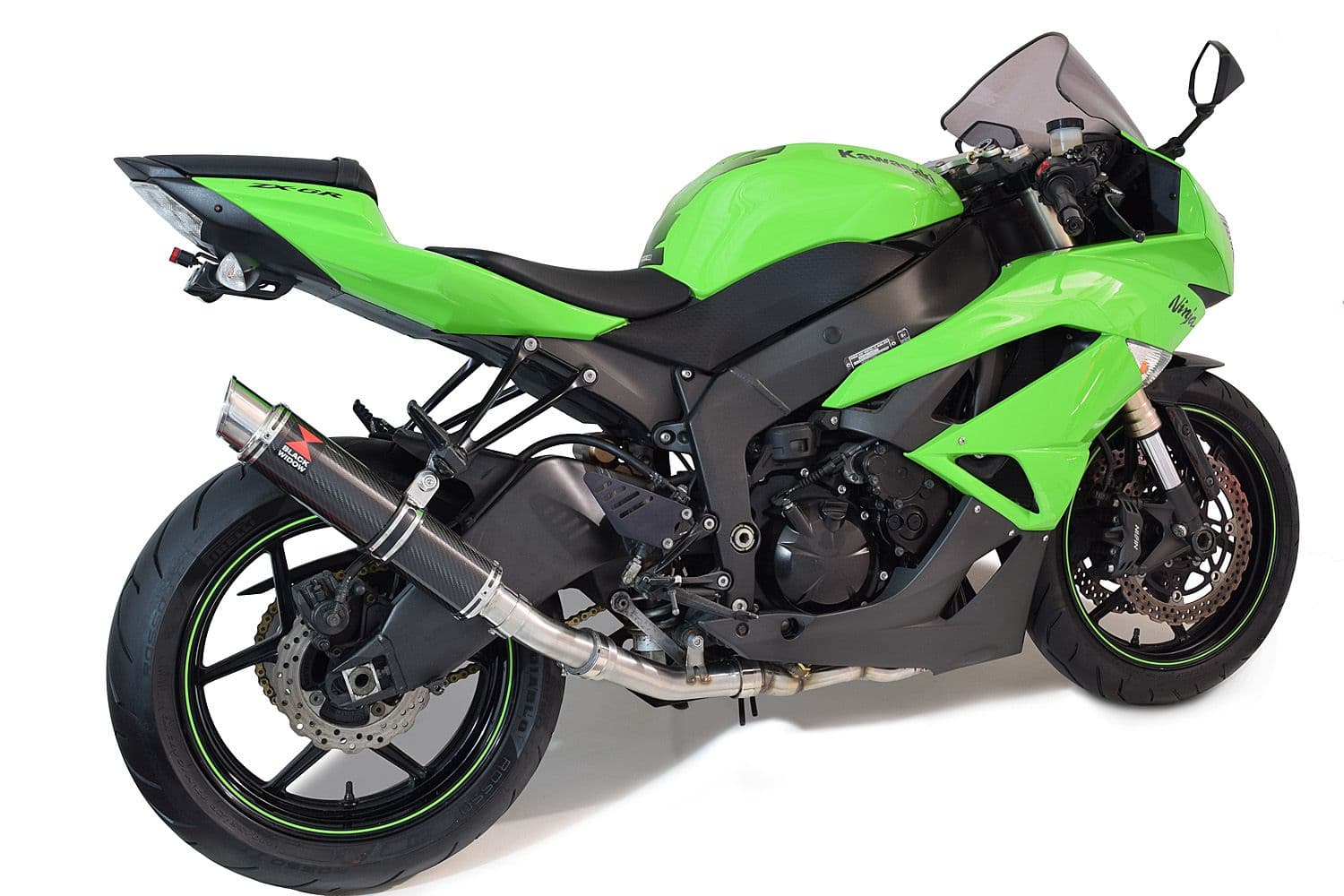 ZX6R ZX-6R 2009-2023 Exhaust Silencer 350mm GP Round Carbon Silencer